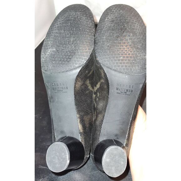 Stuart Weitzman Multicolor Python Embossed Leather Tassel Detail PUMPS Size Wome - Picture 5 of 5